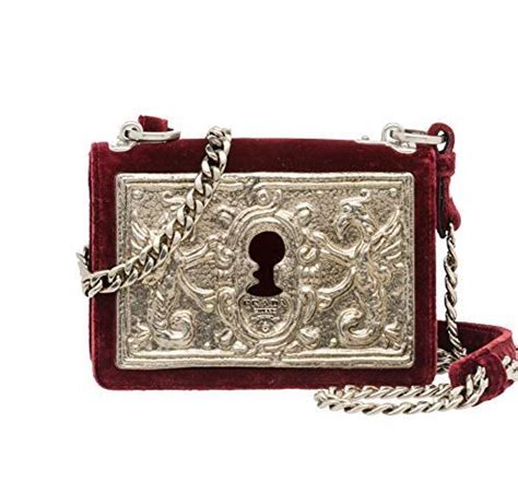 Prada Women's Cahier Small Lock Velvet Trunk Crossbody Bag 